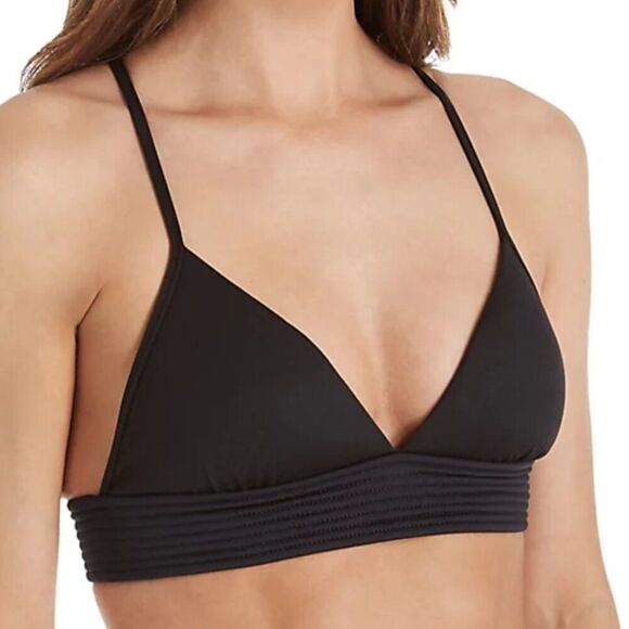 NWT SEAFOLLY Quilted Fixed Tri Bikini Swim Top 8 - Picture 9 of 9